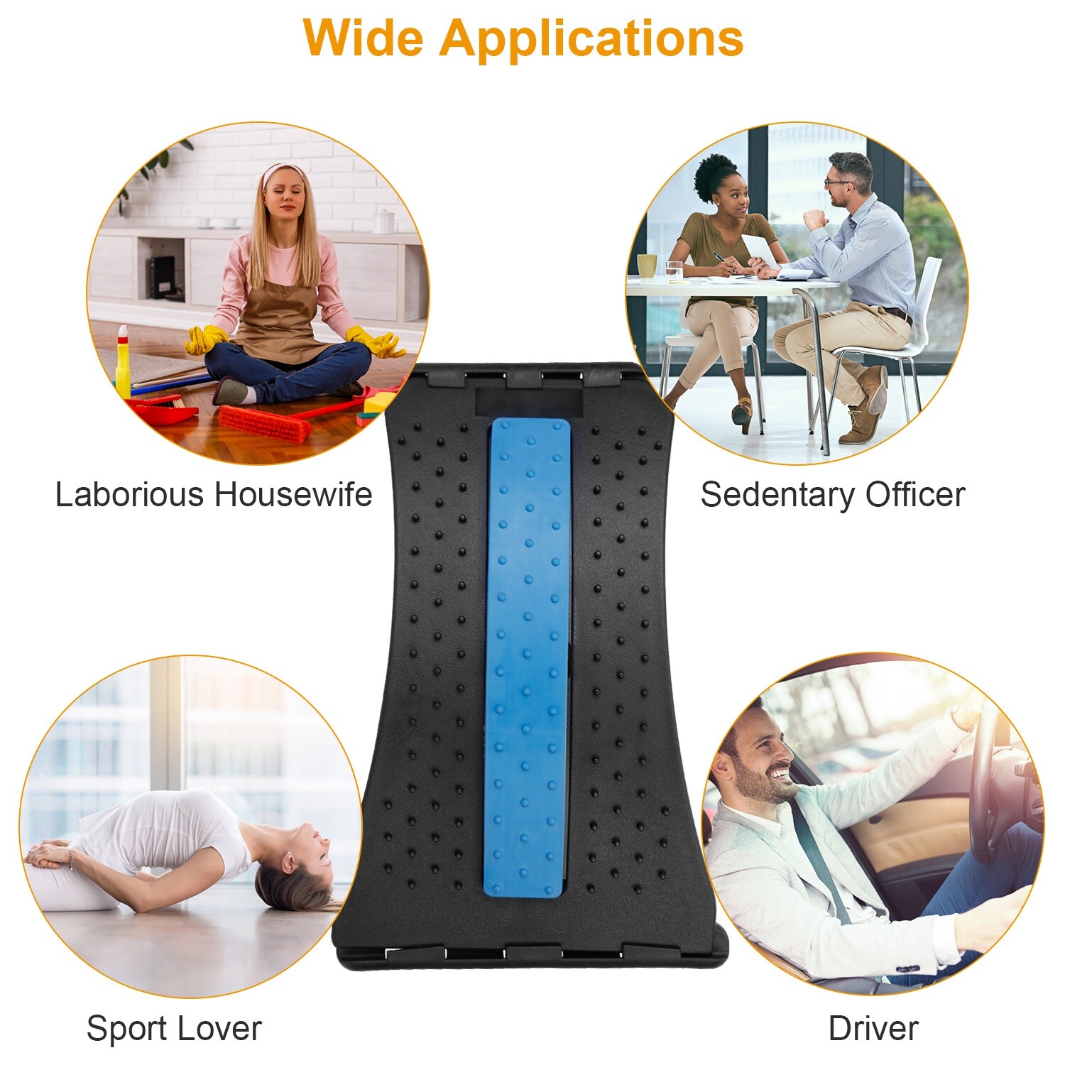 Magic Back Support Stretcher Posture Massager Lumbar Spine Extender Portable New