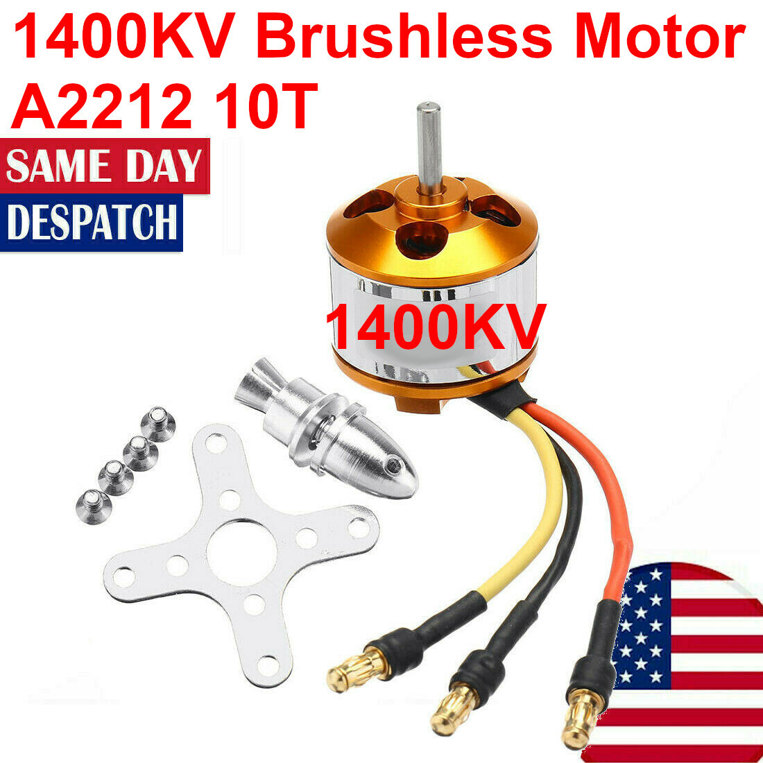 A2212 1400KV 10T Brushless Outrunner Motor F450 F550 MWC RC Airplane Copter