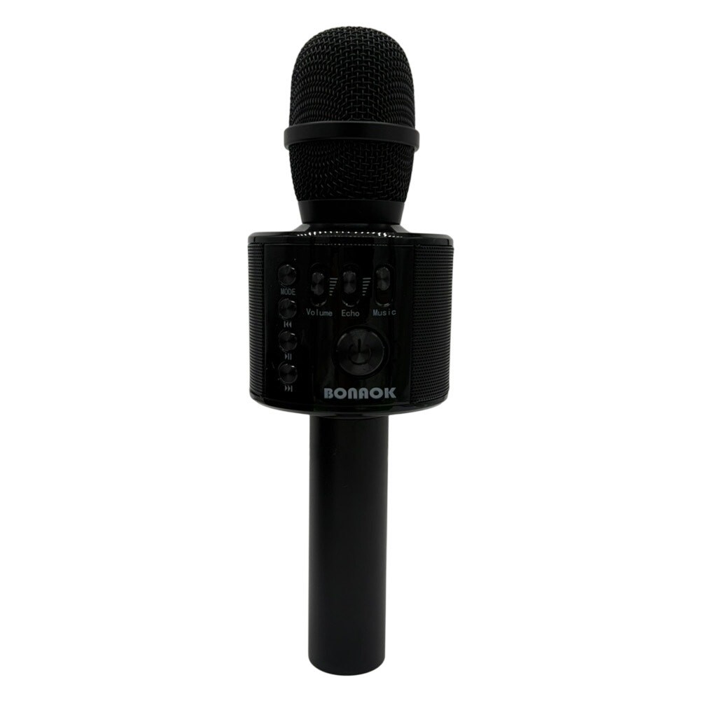 BONAOK Q37 Wireless Bluetooth Karaoke Microphone Speaker Black w/ Case