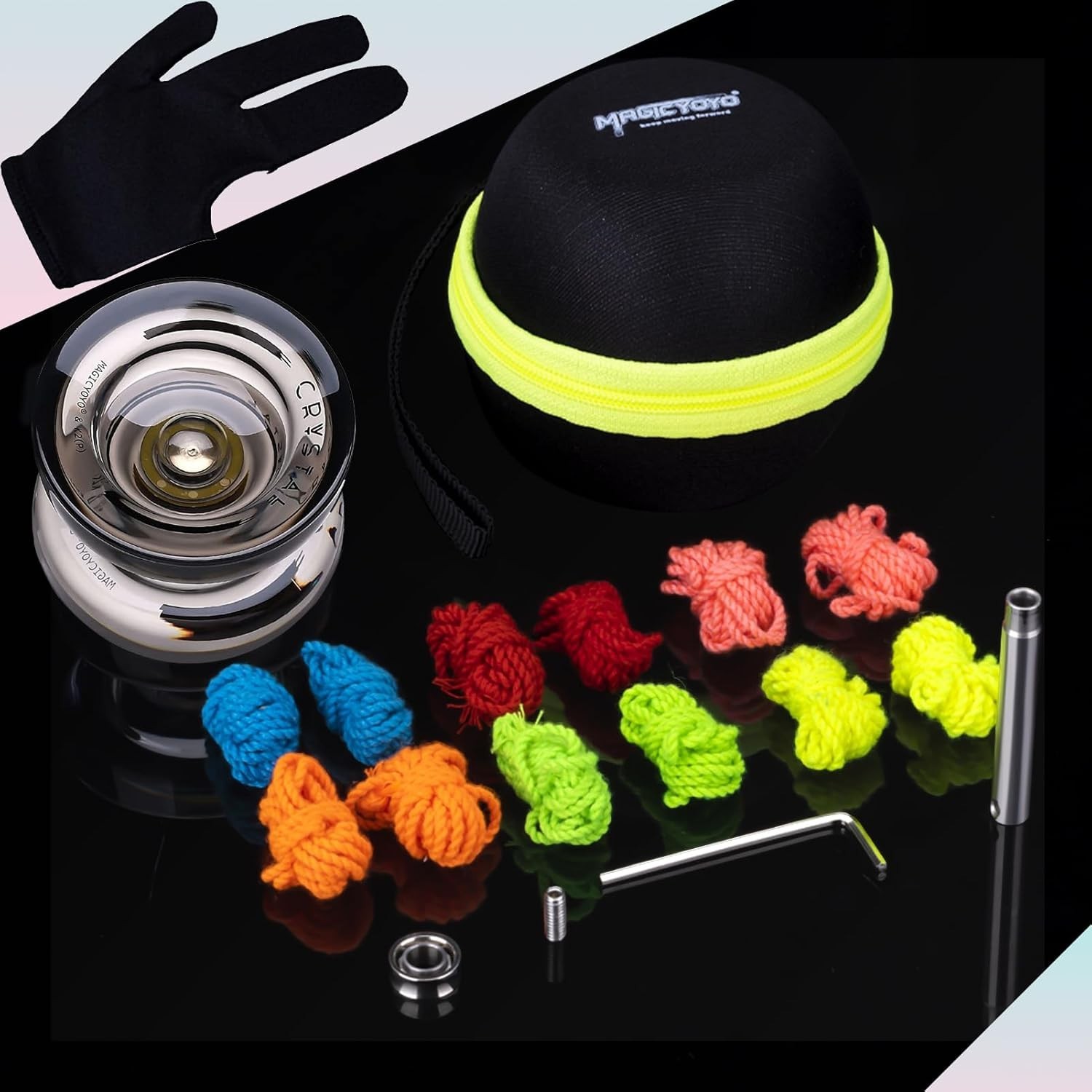 K2 Crystal Black Yoyo Professional, Responsive Yoyo for Kids Beginners with E...