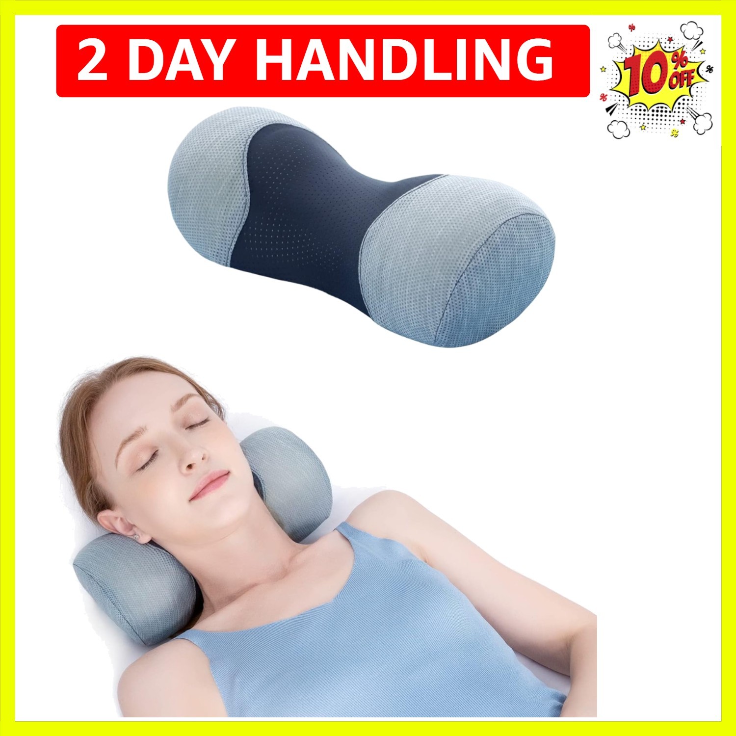 Small Neck Roll Pillow,Say Goodbye to Neck Pain, Cervical Memory Foam Pillow ...