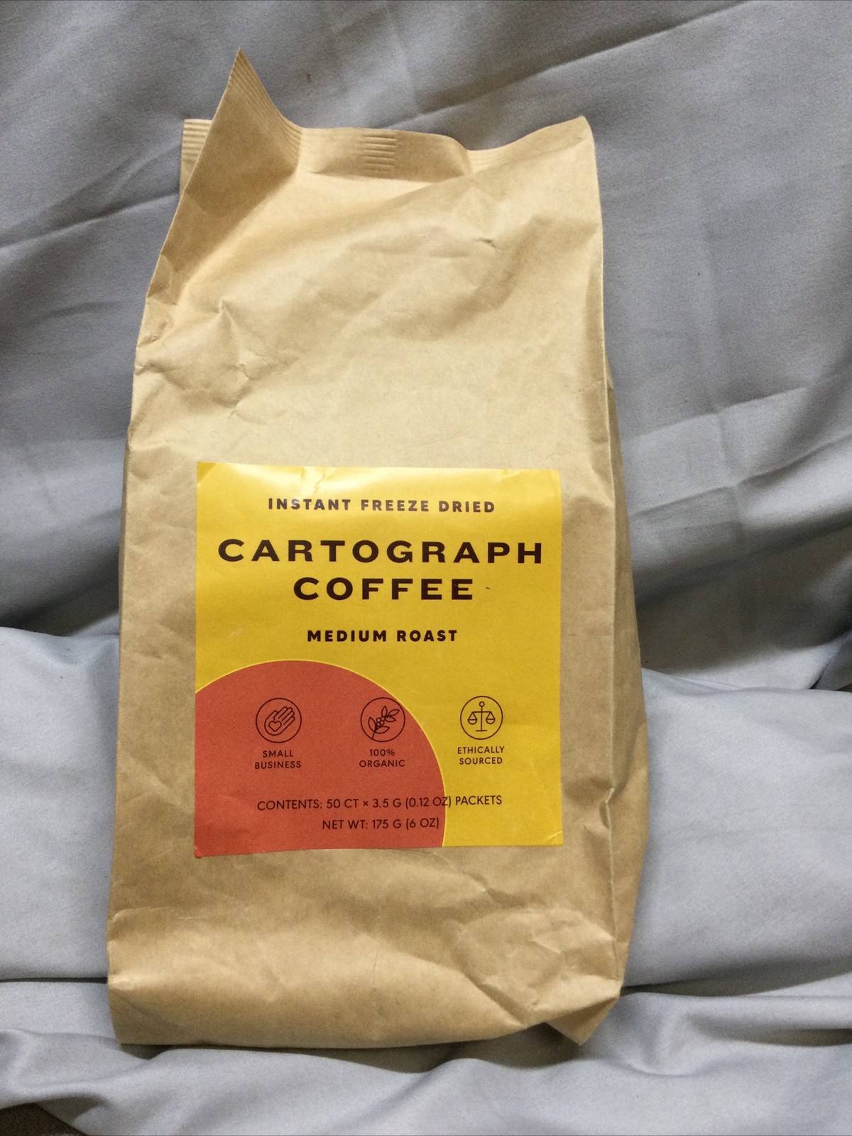 INSTANT FREEZE DRIED CARTOGRAPH COFFEE MEDIUM ROAST 6oz 50ct