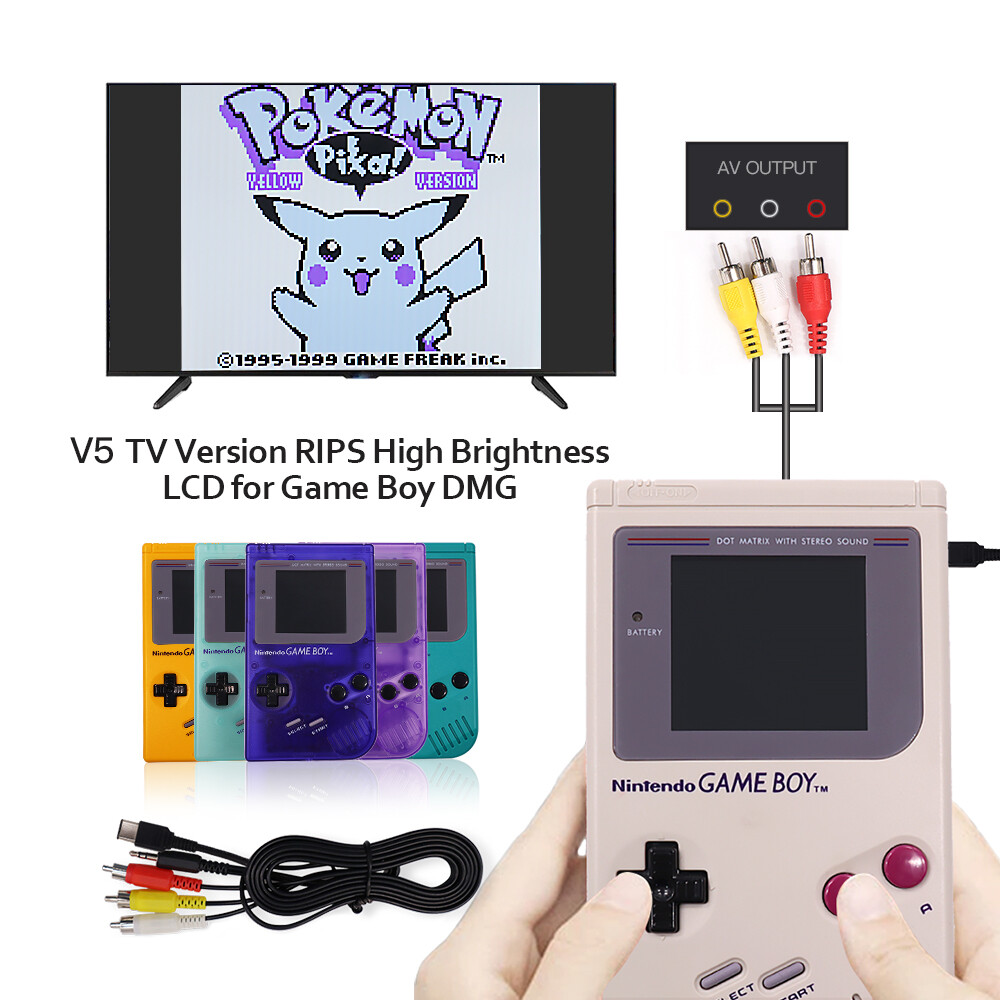V5 TV Version OSD Menu Full Size RIPS Backlight Backlit LCD For GameBoy DMG GB