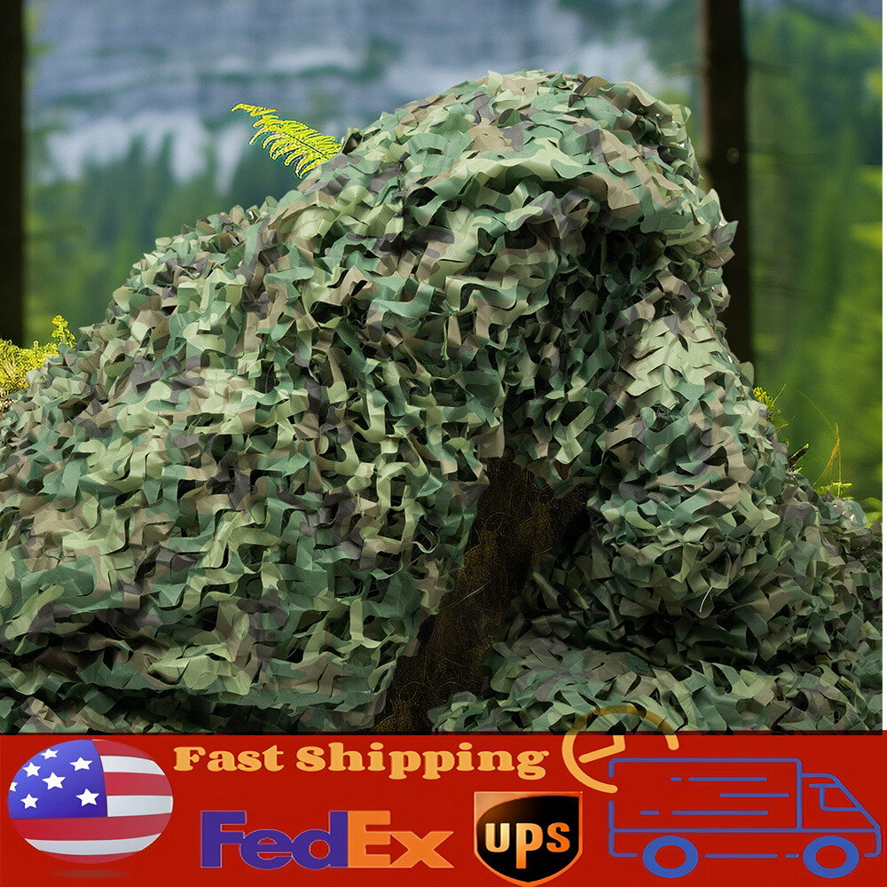Camouflage Netting 26 X 26 Ft Camo Net Woodland Net For Military Camping Hunting