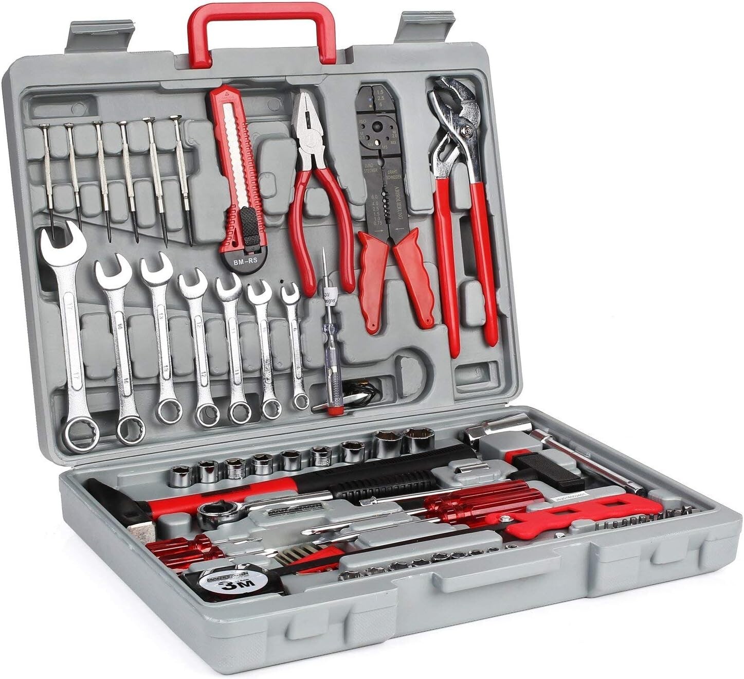 555 PCS Tool kit, Household Tool kit Hand Tool Kit w/Plastic Toolbox Storage Box