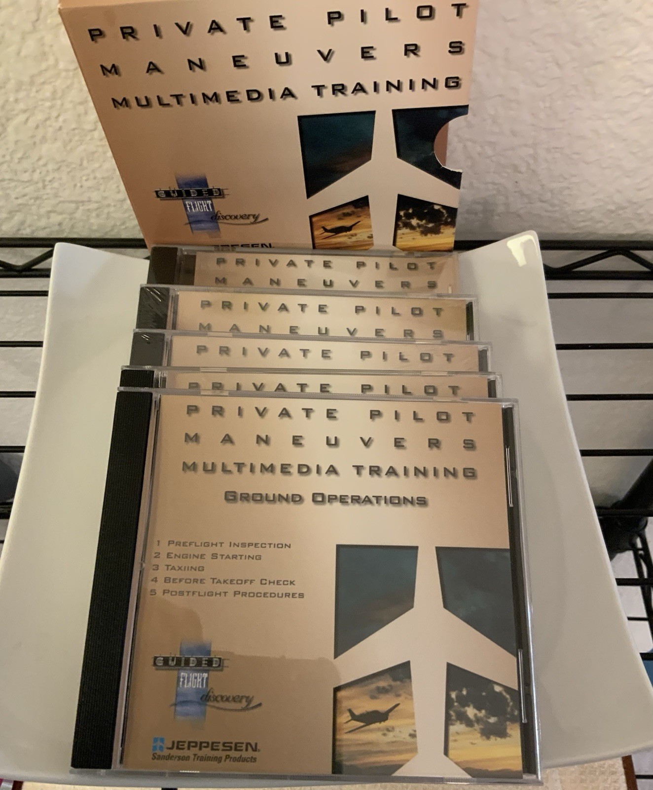 JEPPESEN Private Pilot MANEUVERS 5-CD Set Multimedia Training Software *AVIATION