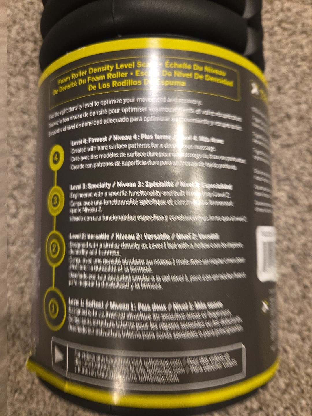 Trigger Point Performance TPT-GRDBW The Grid Black Foam Roller Level 2 Density