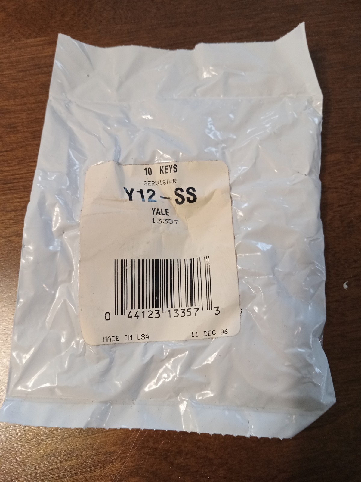 Yale keys Uncut Key Blanks Y12-SS 10 key blanks