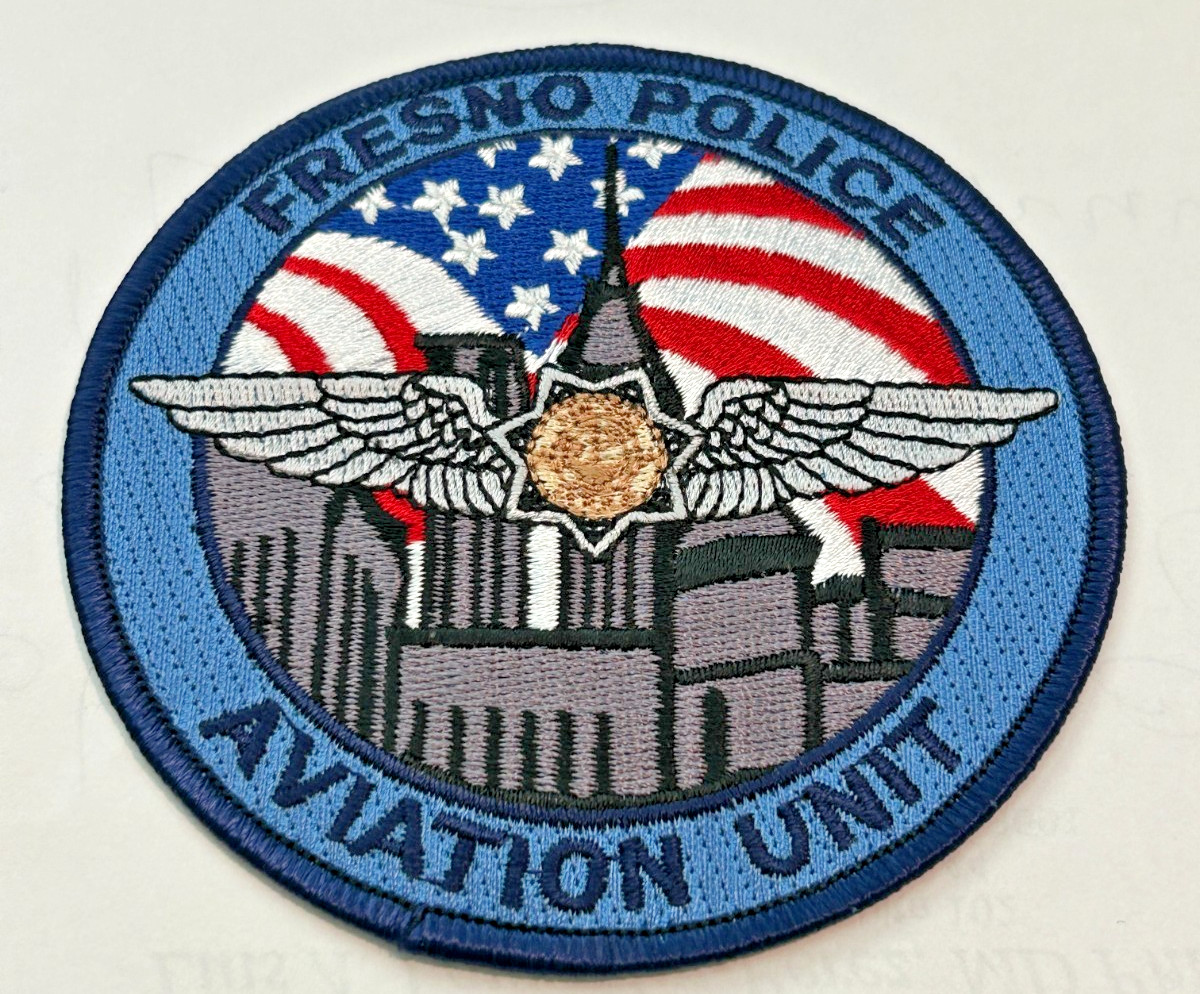 Fresno California Police Aviation Unit Patch Unused