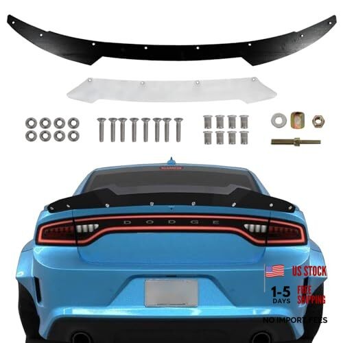 Rear Wickerbill Spoiler Compatible with 2015-2023 Dodge Charger SRT Hellcat