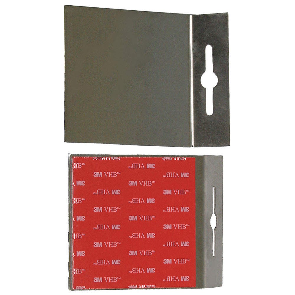 QUAKEHOLD! RA4X4 Adhesive Plates,Silver,500 lb. 44ZK08