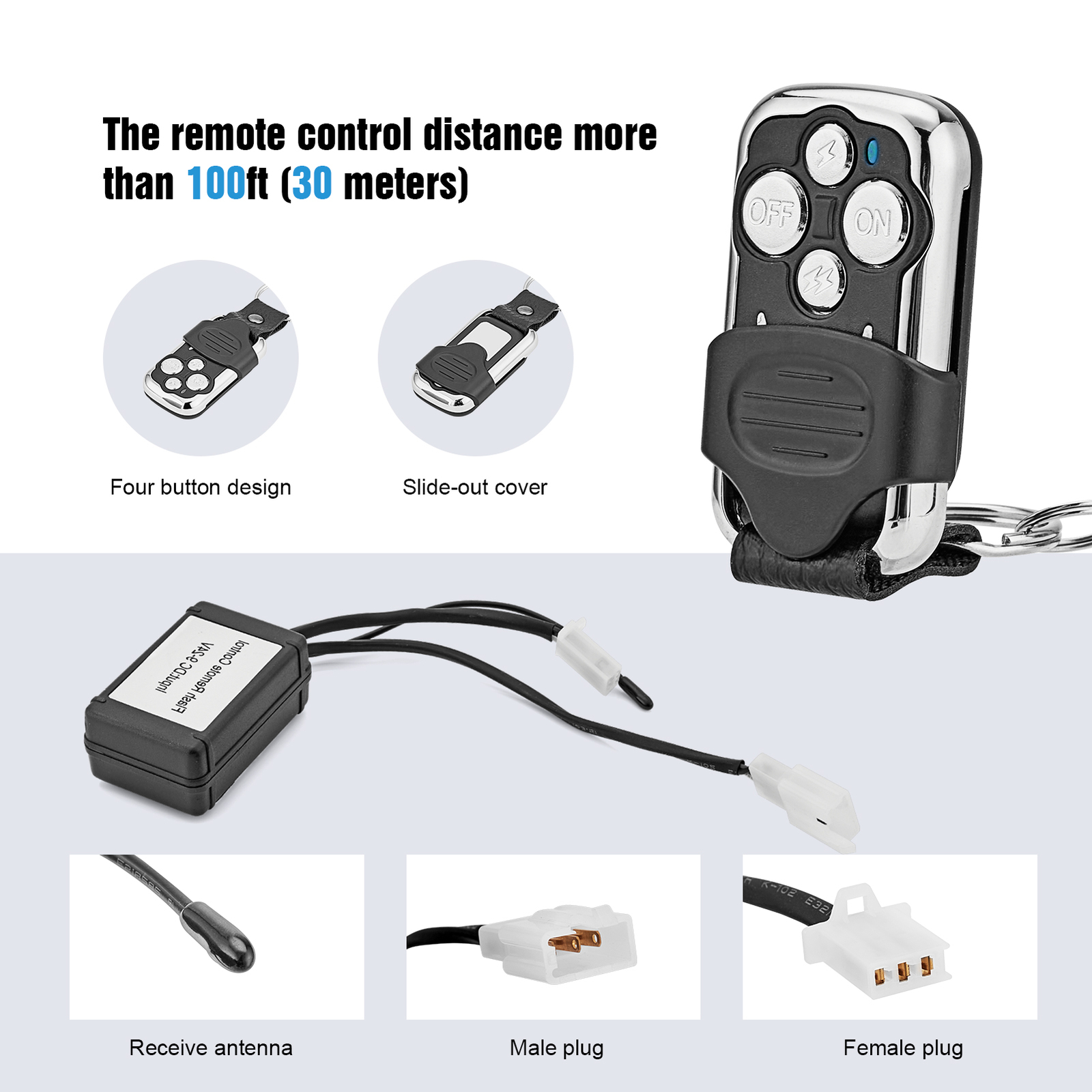 Remote Control Wiring Harness 40A ON/OFF Switch Relay For LED Light Bar
