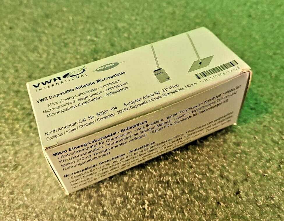 VWR 80081-194 Disposable Antistatic Microspatulas |  140mm /  300pk SEALED NEW