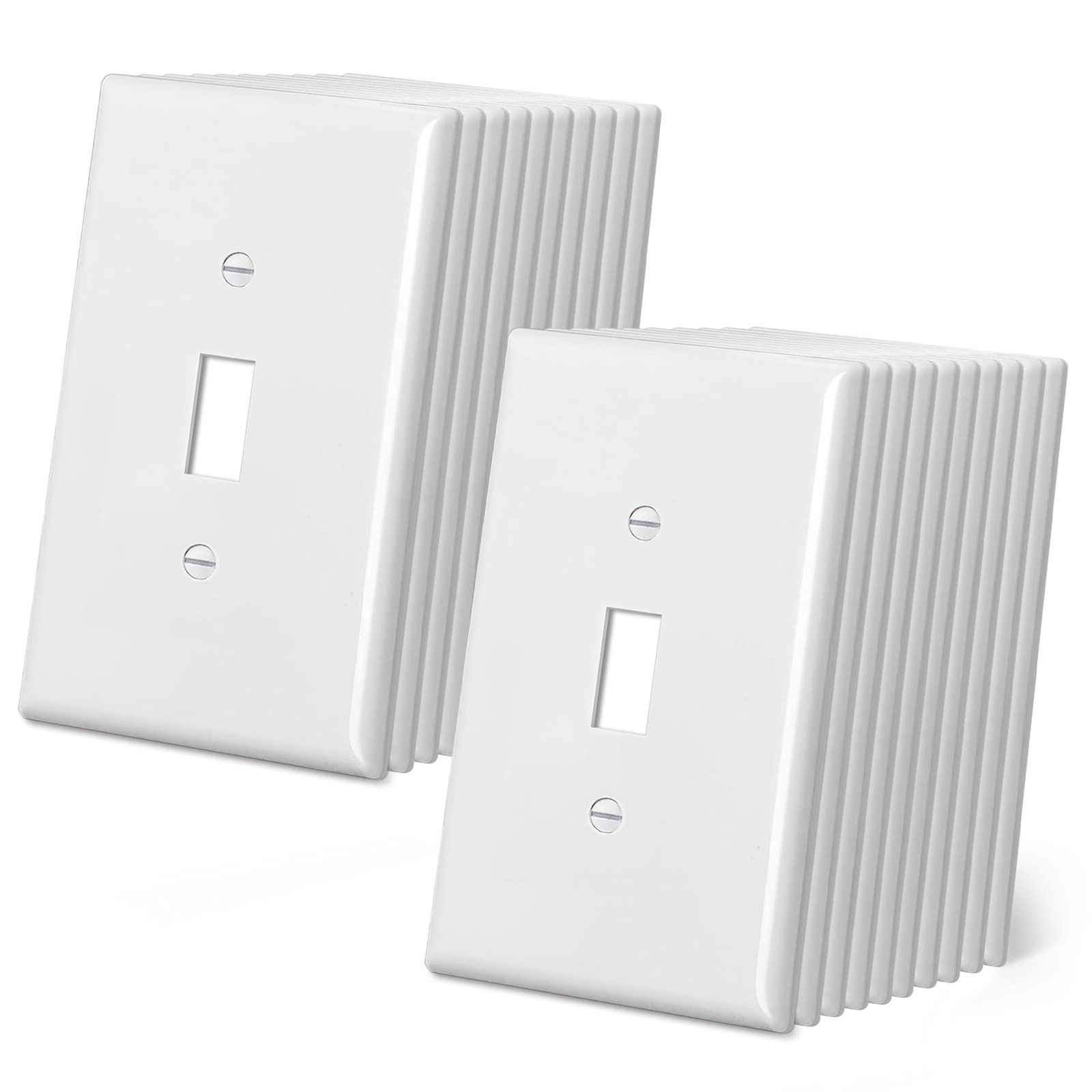 CML Jumbo Toggle Light Switch Wall Plate, 20 Pack Oversized Light Switch Cove...