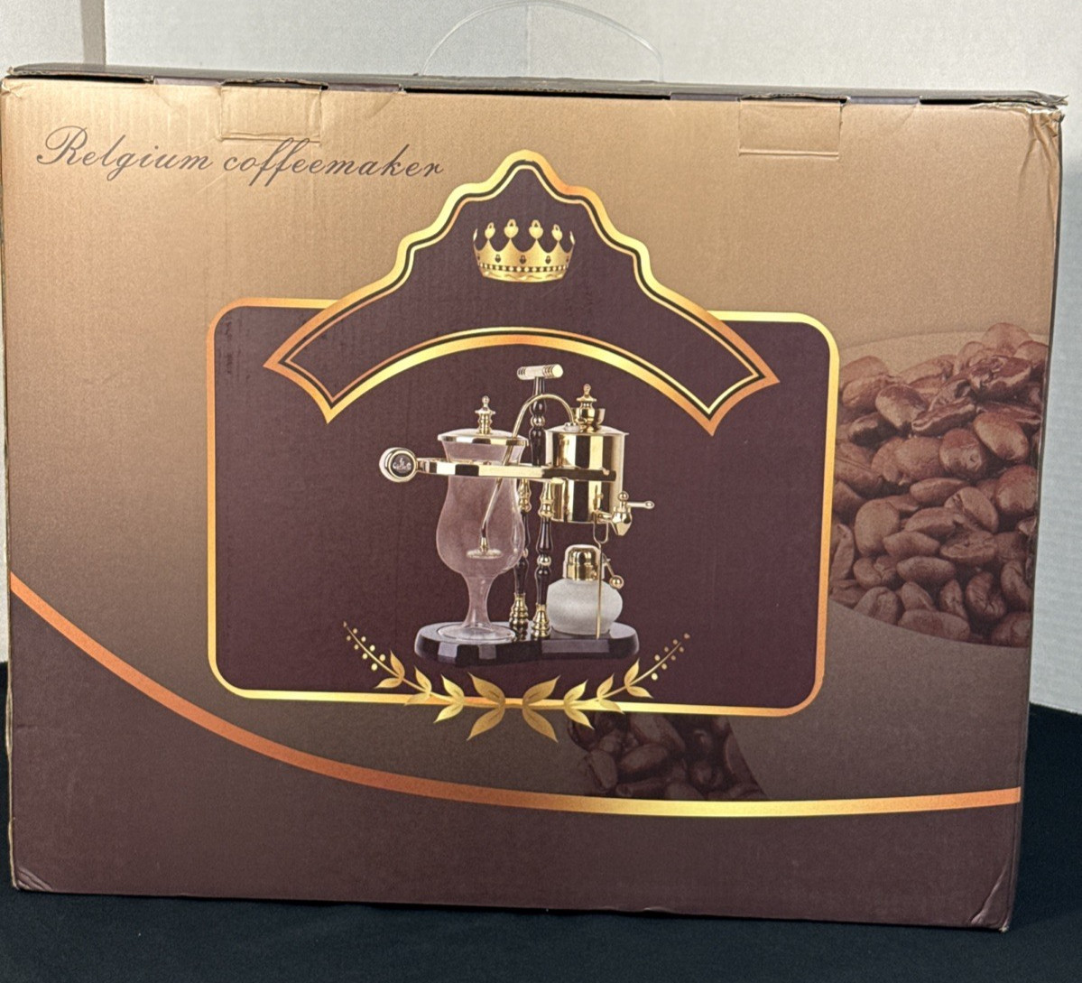 VTG Belgium Glass Coffeemaker Pot Coffee Machine Kit Stainless Exquisite Royal