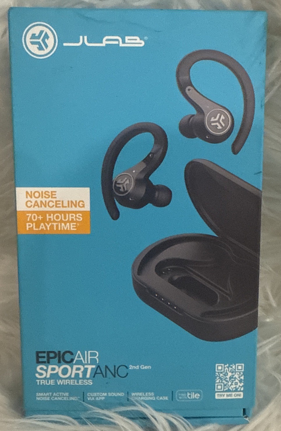 JLab Epic Air Sport ANC 2nd Gen True Wireless Earbuds, Noise Canceling-OPEN BOX