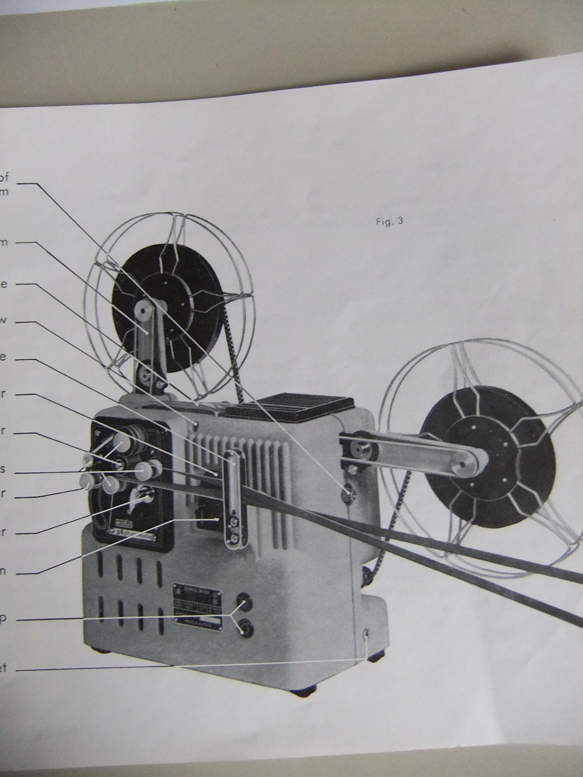 Instructions cine projector EUMIG P8 PHONOMATIC - CD/Email