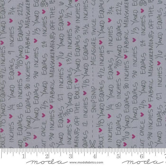 Moda Fabric~Spectrum~1/2 Yard~V & Company~Grey Scale~Notes~10863 21~100% Cotton