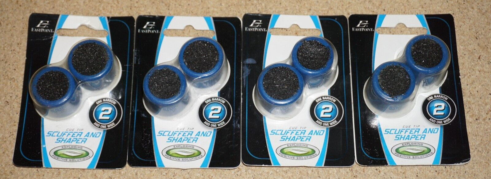 EastPoint Cue Tip Scuffer and Shaper (4 Pack; 8 Cue Tips Total)