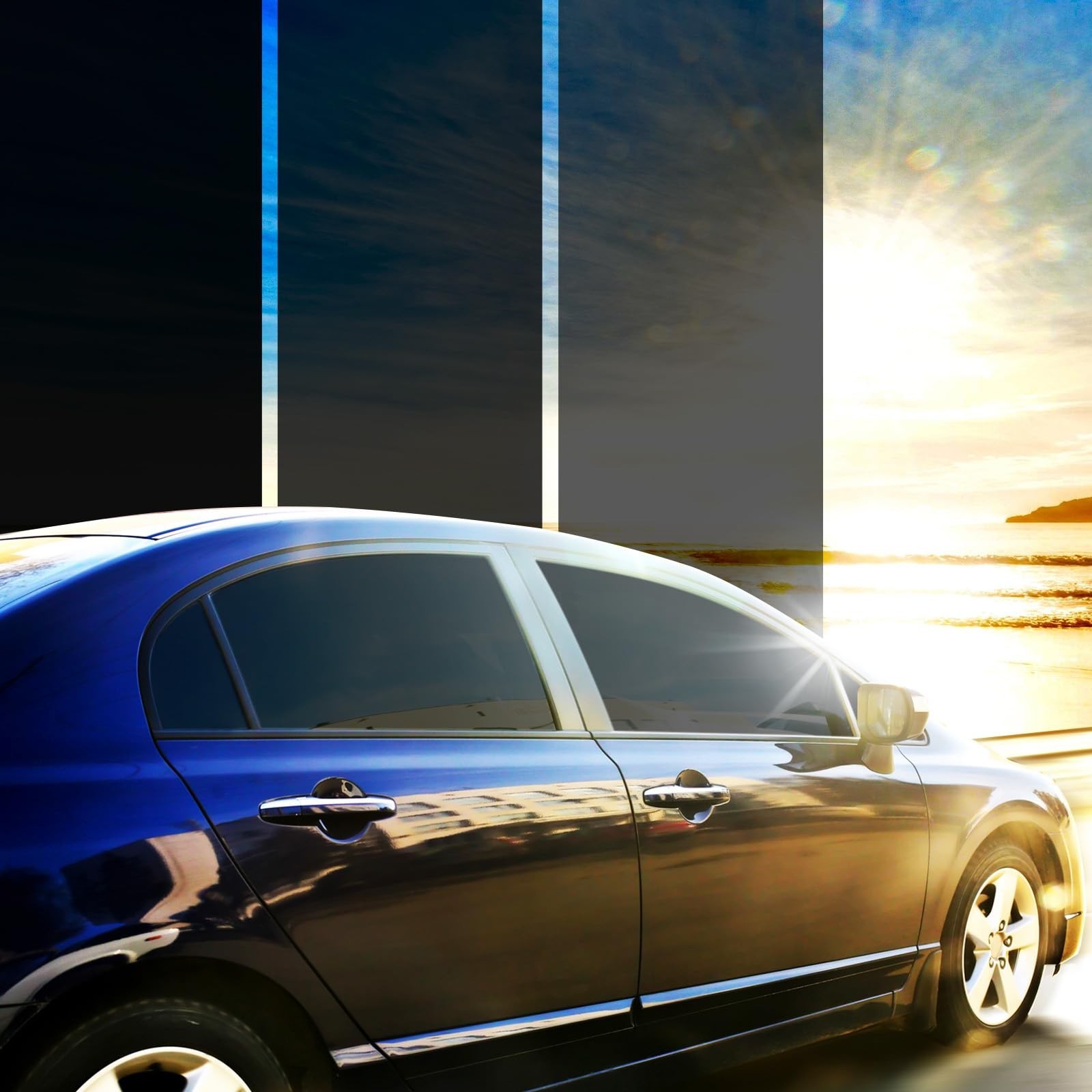Window Tint Car 1% VLT, 20" x15' Ceramic Window Roll for Privacy Sun & Glare ...