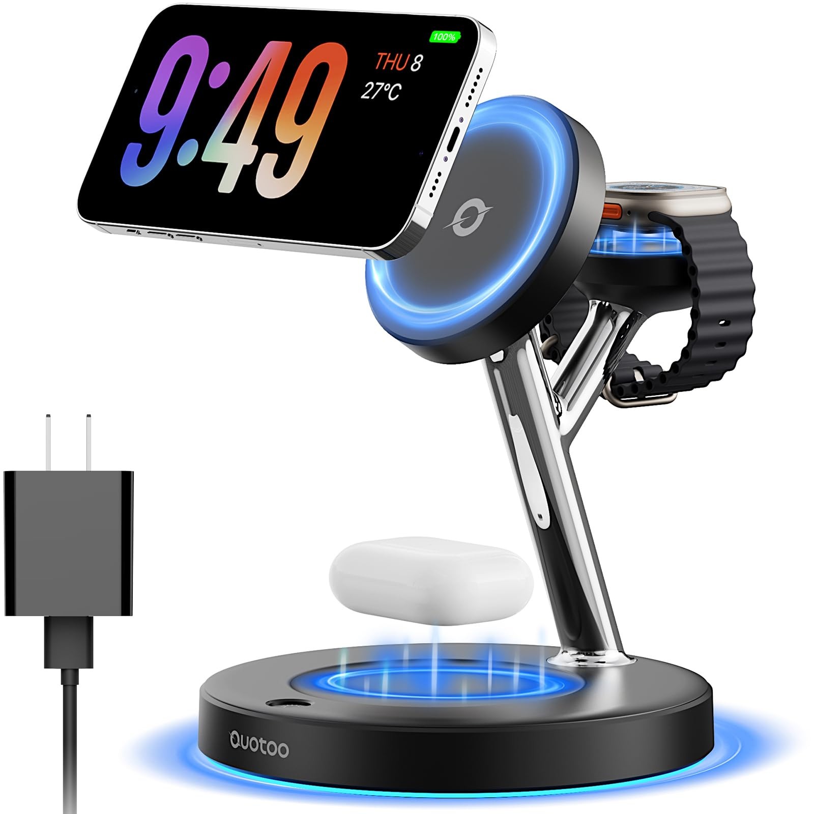 New 3 in 1 Charging Station for Apple Compatible with Magsafe Charger Stand f...
