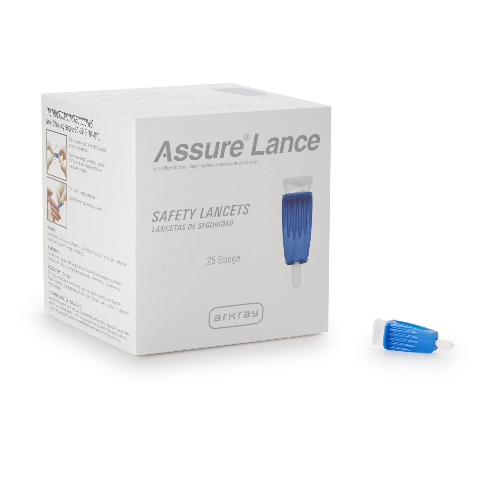 Assure Low Flow Safety Lancet 25 Gauge Needle 1.1 mm Depth 24 Box(s) 100 /Box