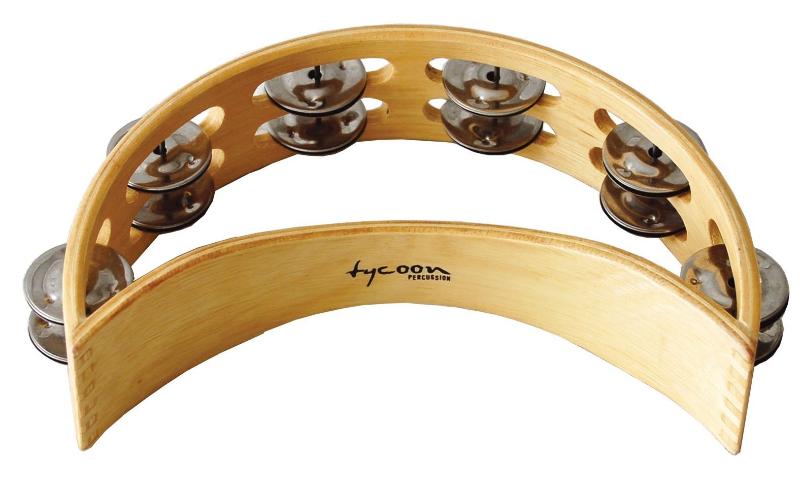 Tycoon Percussion Wooden Moon Tambourine FREE SHIPPING