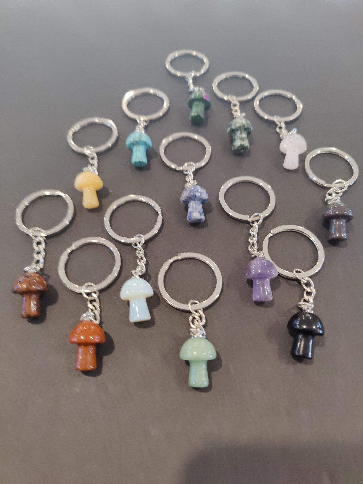 Stone Mushroom Keychain