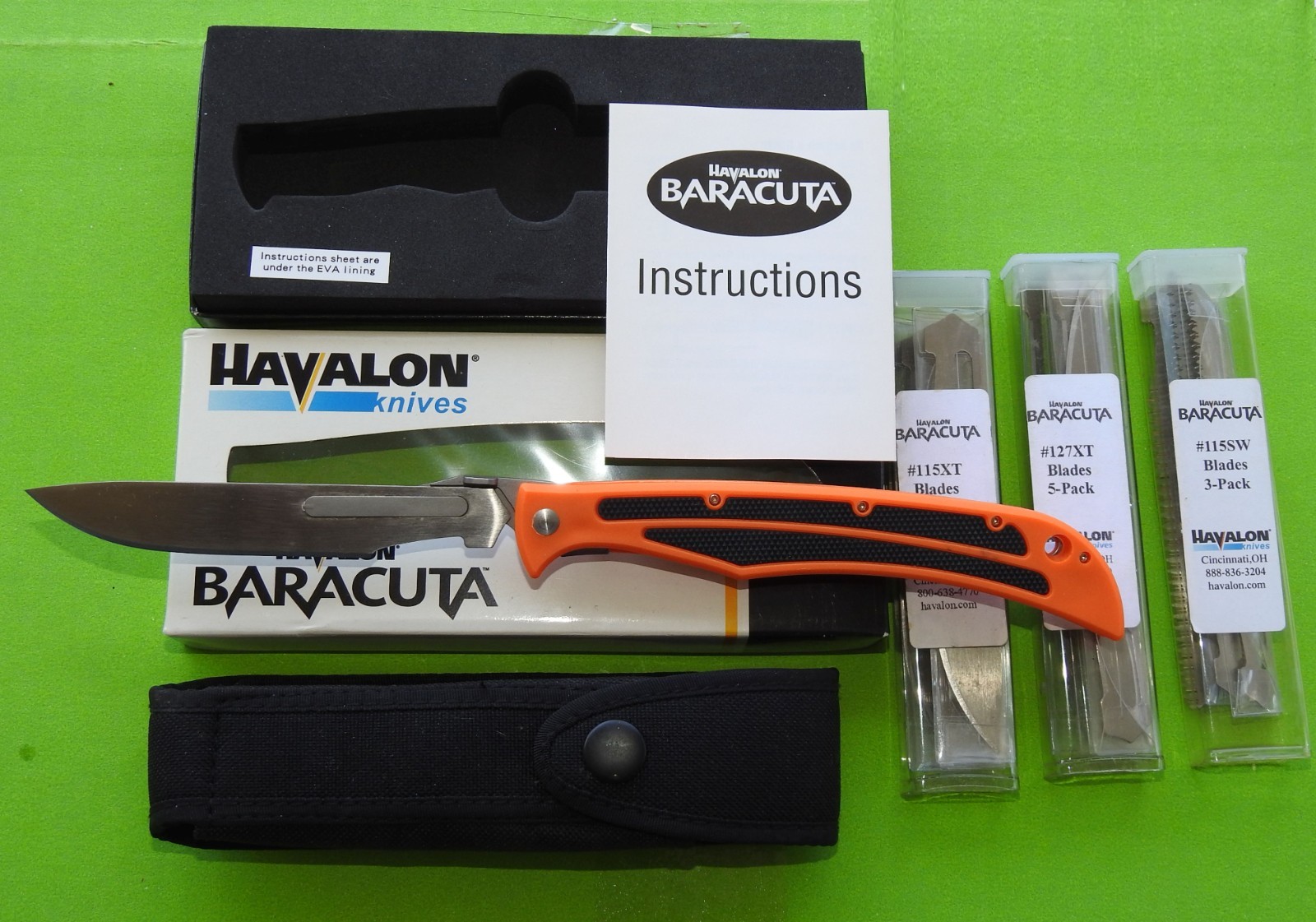 SAVE! NEW Havalon Baracuta-Blaze Replaceable Blade Filet Knife with EXTRA BLADES
