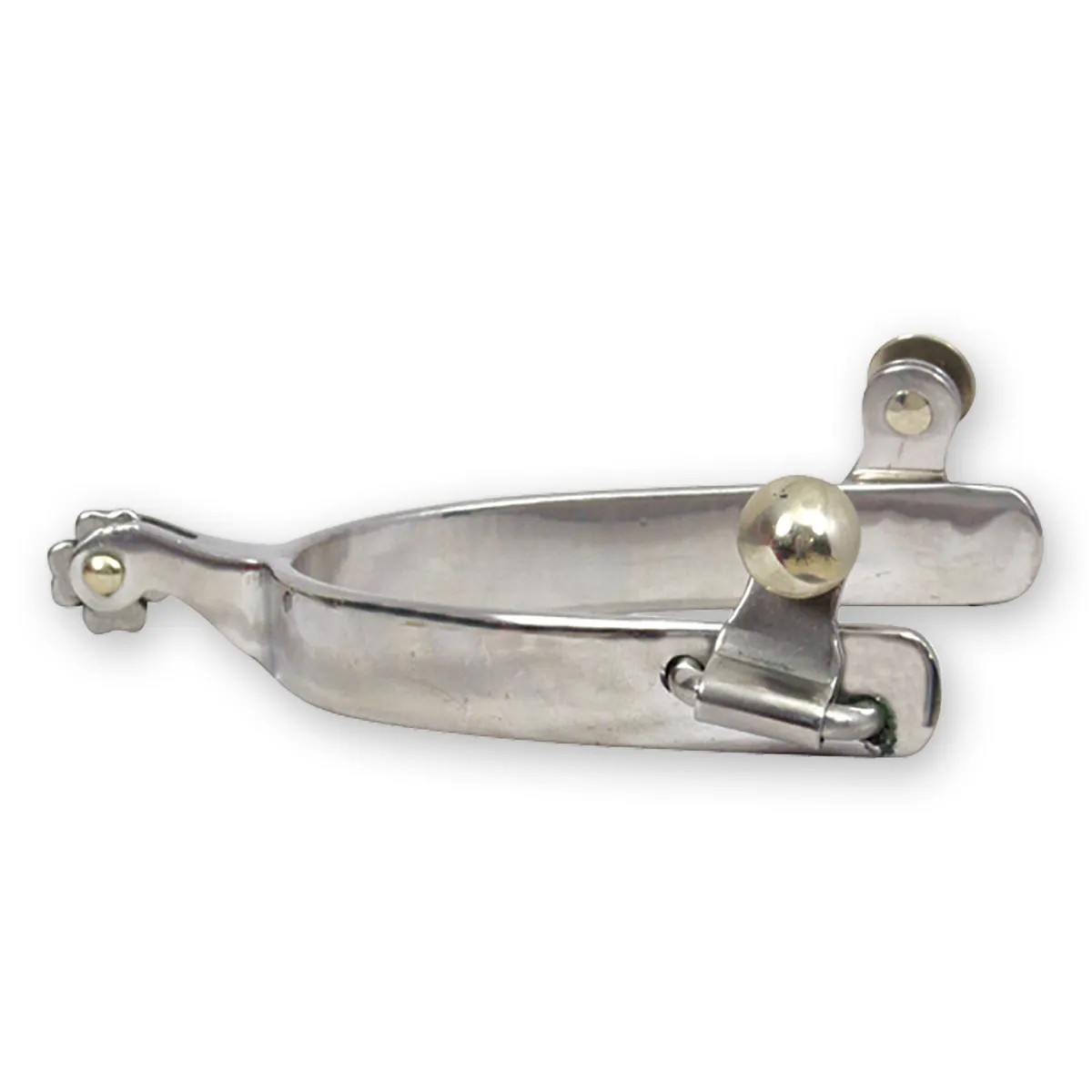 Classic Equine Clover Spurs - 5/8” Band, 1” Shank, Stainless Steel, Adult Size
