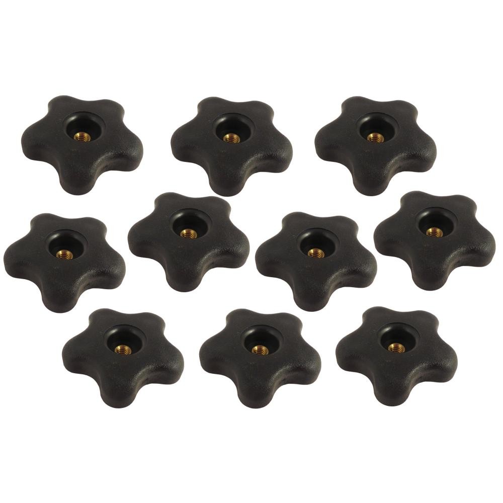 Taytools 10 Piece 2-1/4" Dia. Female Thread 5 Star Knob Sets 770818