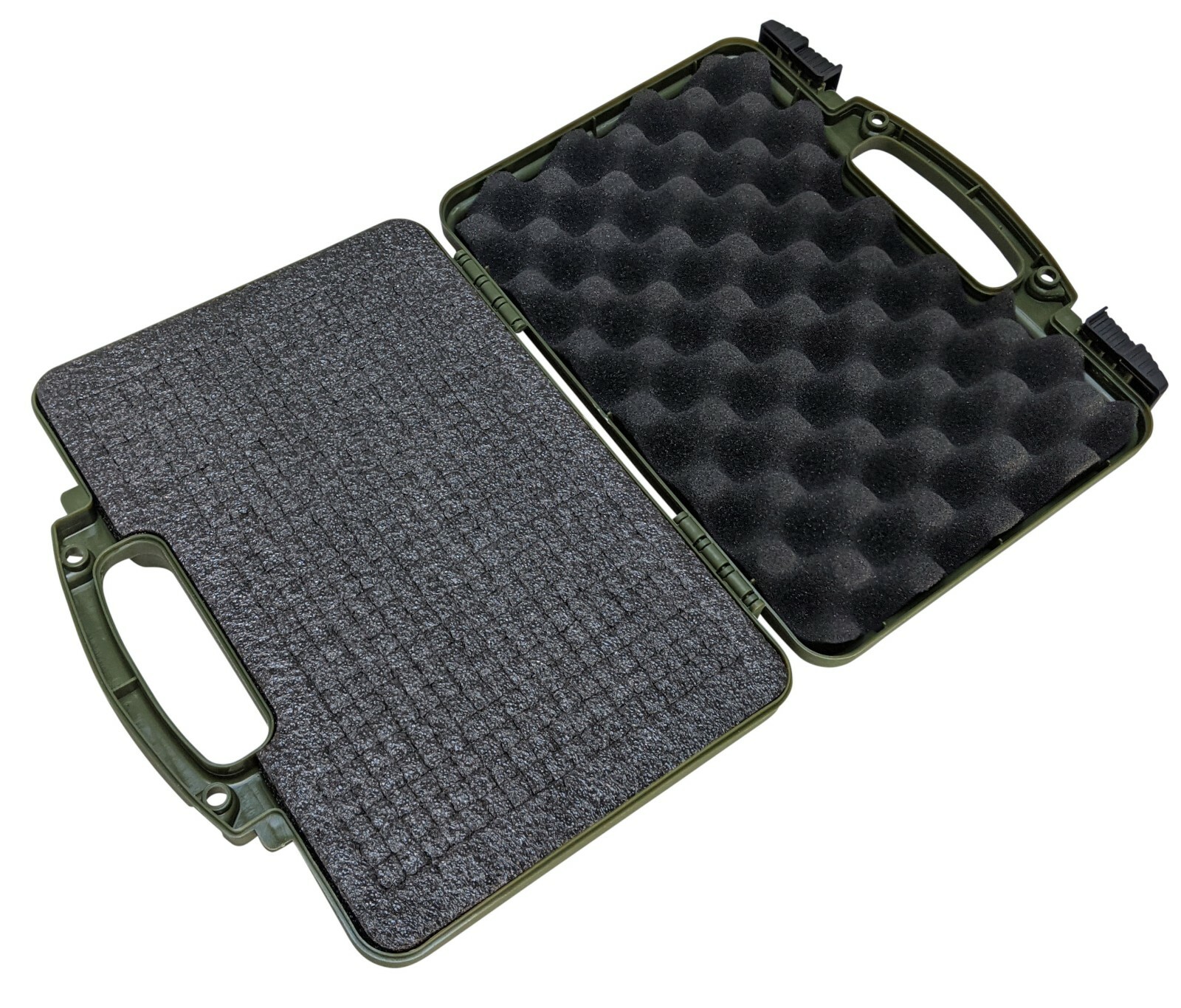 Green Hard Gun Pistol Revolver Case Lockable TSA Approved 22LR .38 Handgun Case