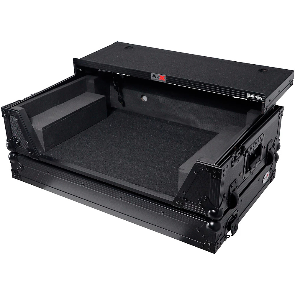 ProX Flight Style Case Fits Pioneer DDJ-FLX10 w/ Sliding Laptop Shelf & Wheels