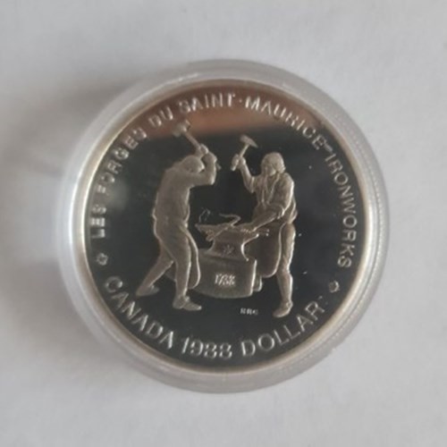 CANADA – 1 DOLLAR 1988 – 250TH ANNIVERSARY OF THE SAINT-MAURICE IRONWORKS