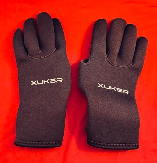 XUKER Water Gloves, 3mm & 5mm Neoprene Five Finger Warm Wetsuit Gloves (Small)