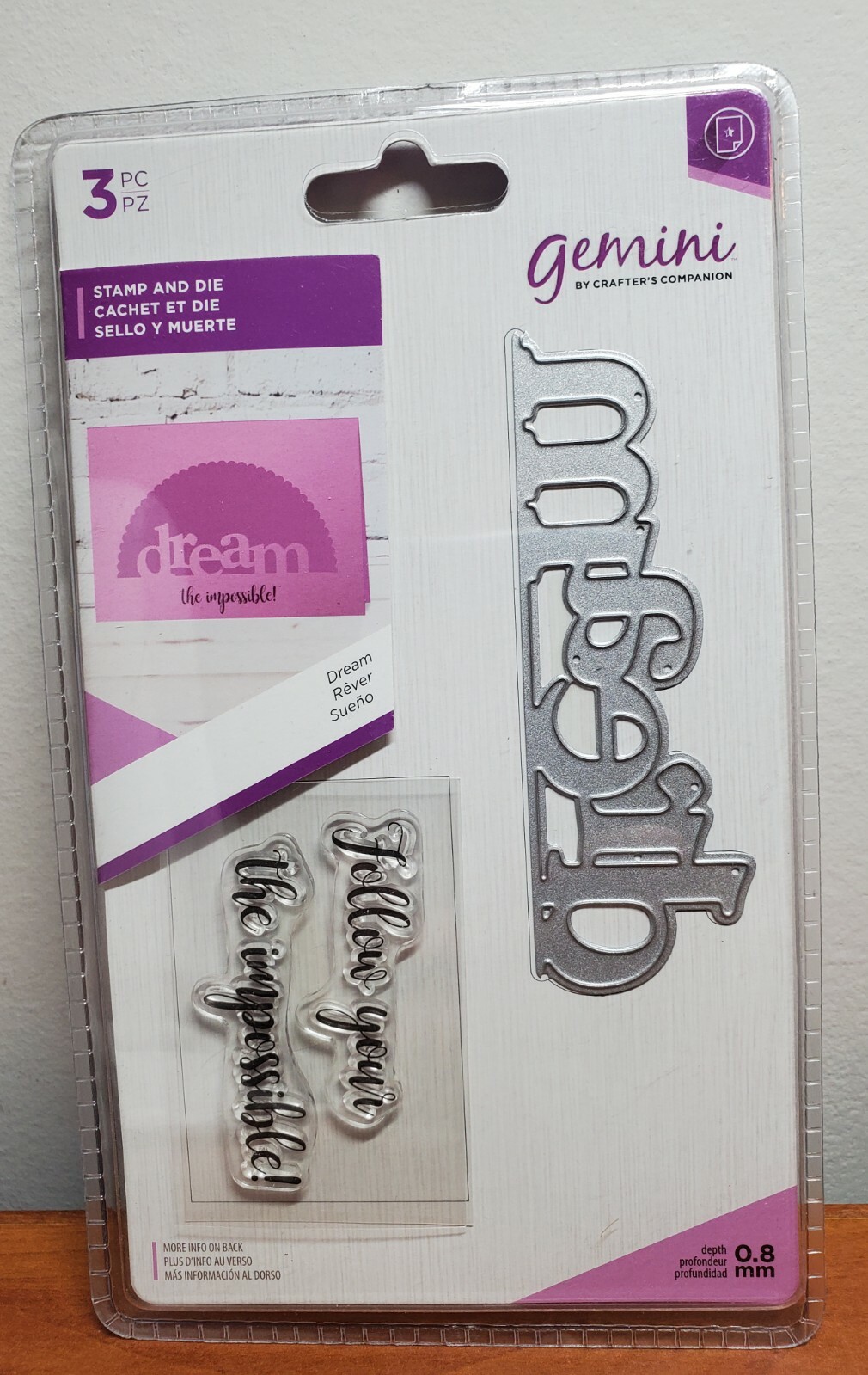 CSD1 Crafters Companion Gemini Dream stamp and die set new