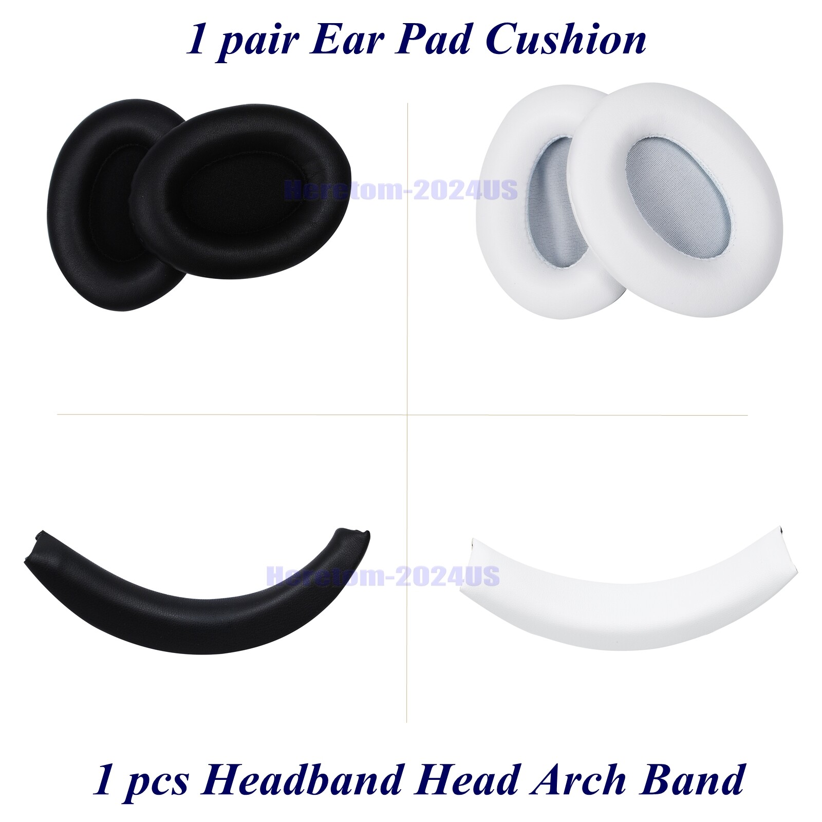 Ear Pad Cushion / Headband Head Arch Band For Beats by Dre Studio 1.0 BLK / WHI