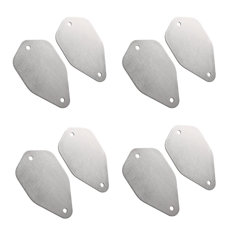 8X Roof Plates Horn Kit Block Off Stainless Steel For Peterbilt 386 387 388 389