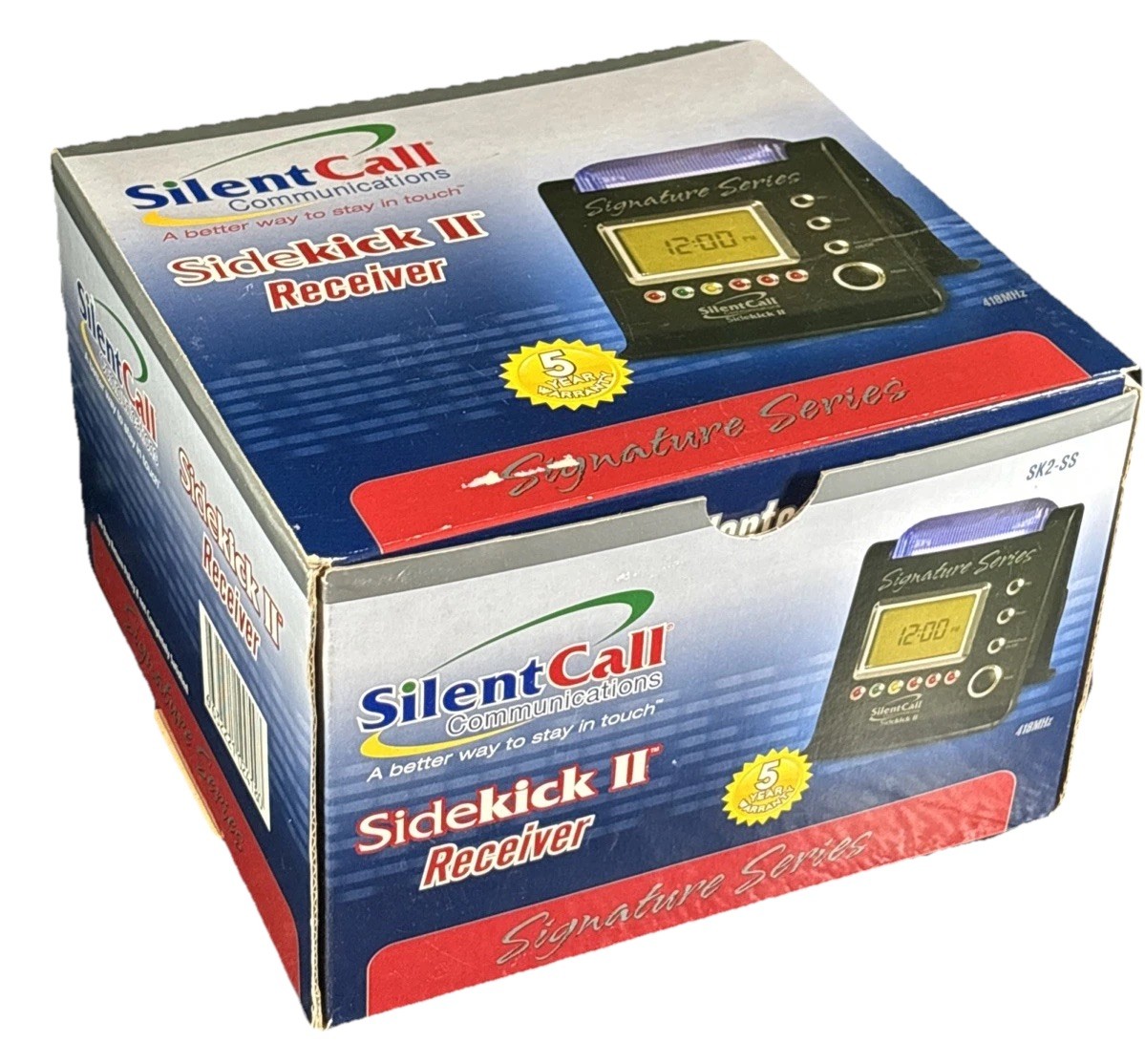 Silent Call Signature Series Sidekick II Strobe Clock Receiver SK2-SS New