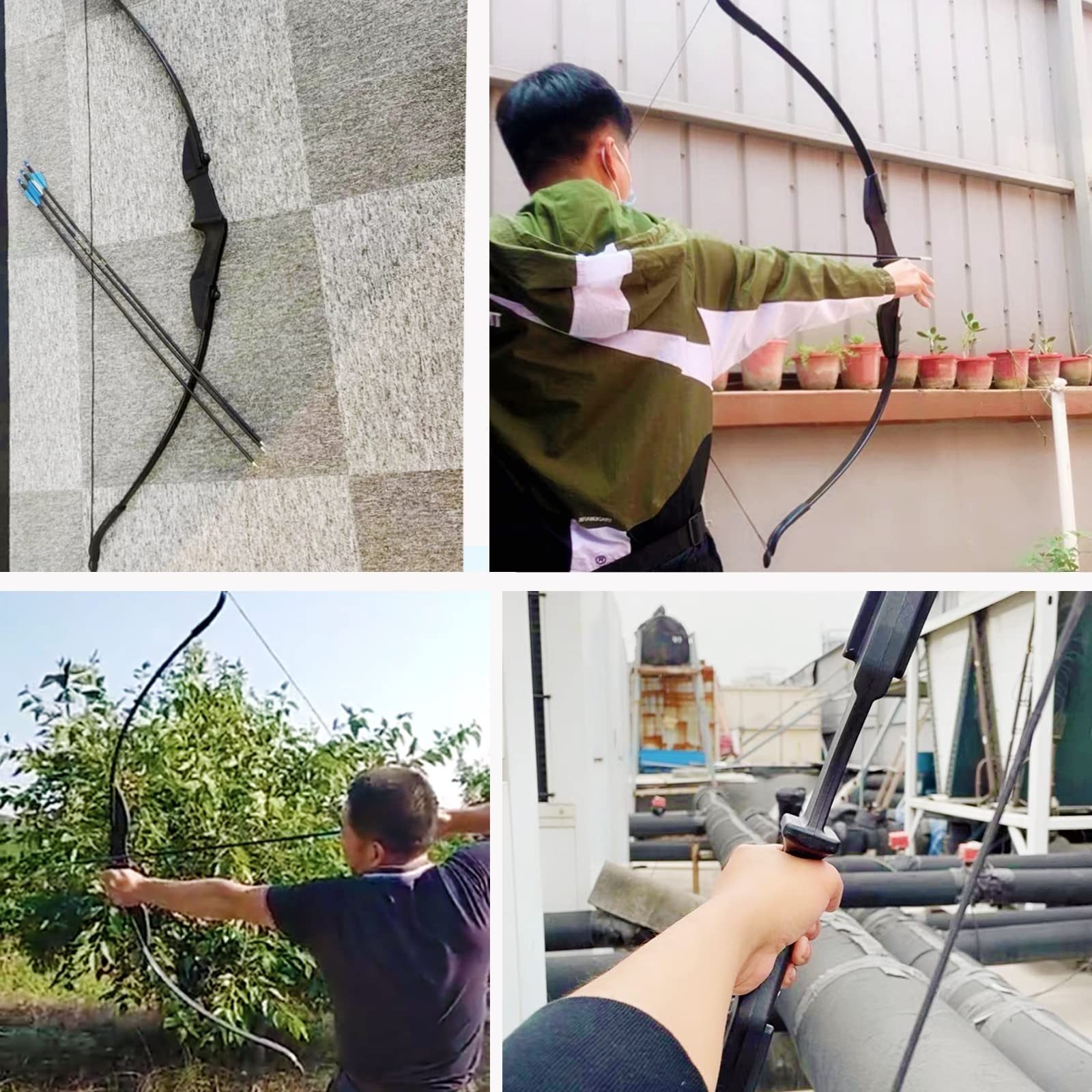 Recurve Bow and Arrow Set for Adults & Youth 20 30 40lb, Takedown Archery Kit...