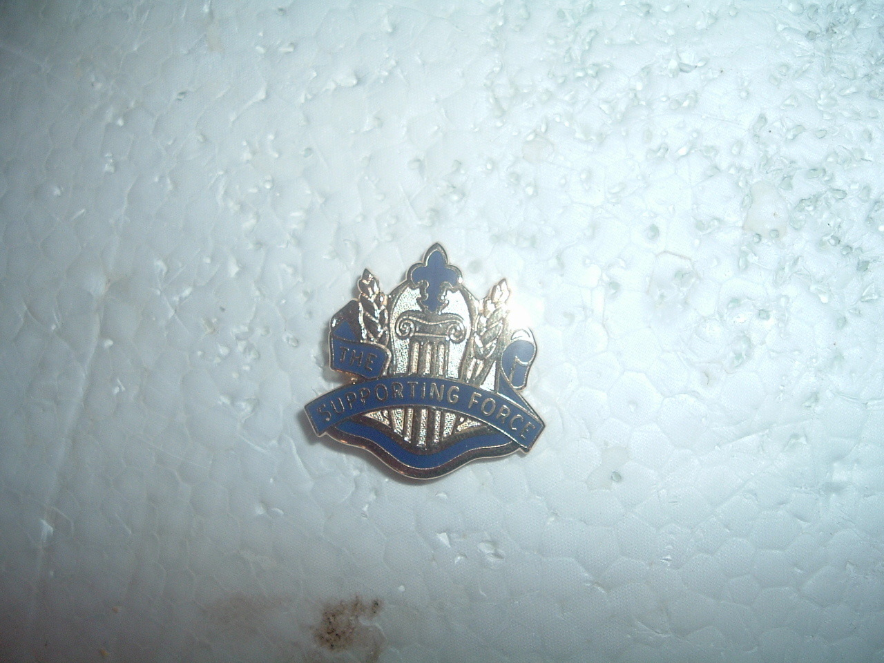 MILITARY INSIGNIA CREST DUI US ARMY THE SUPPORTING FORCE UNSURE WHAT UNIT