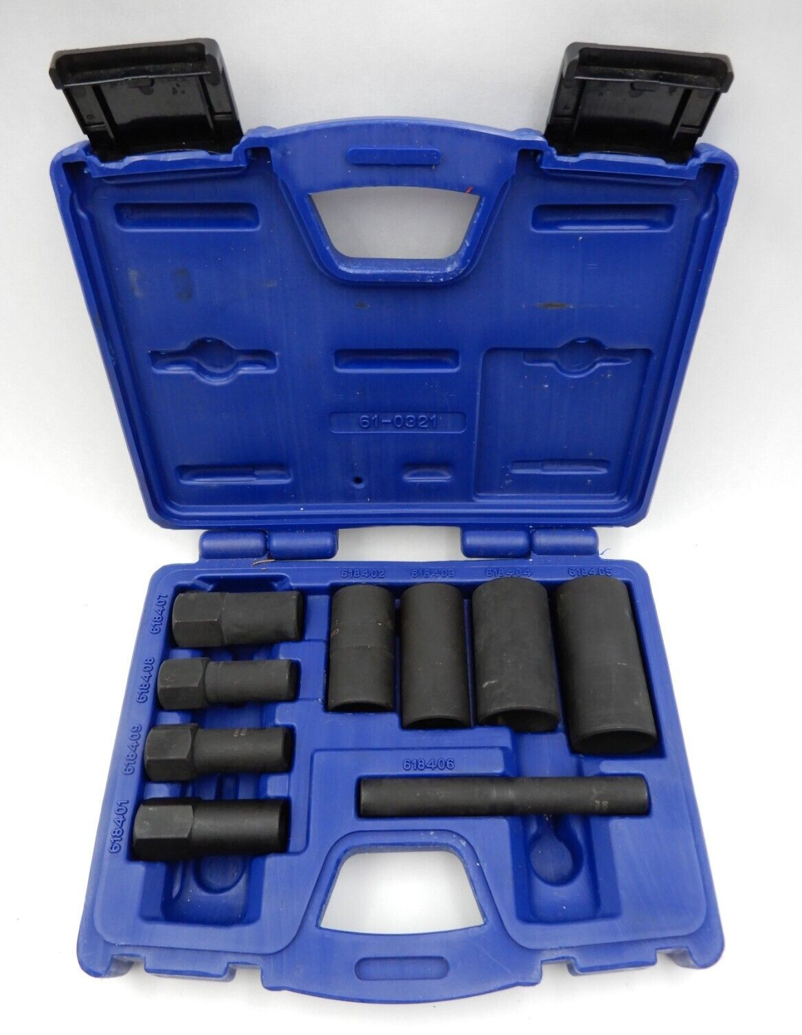 CARLYLE 61-0321 HIGH QUALITY 9 PC 1/2" 6 POINT WHEEL LOCK REMOVAL SET & CASE