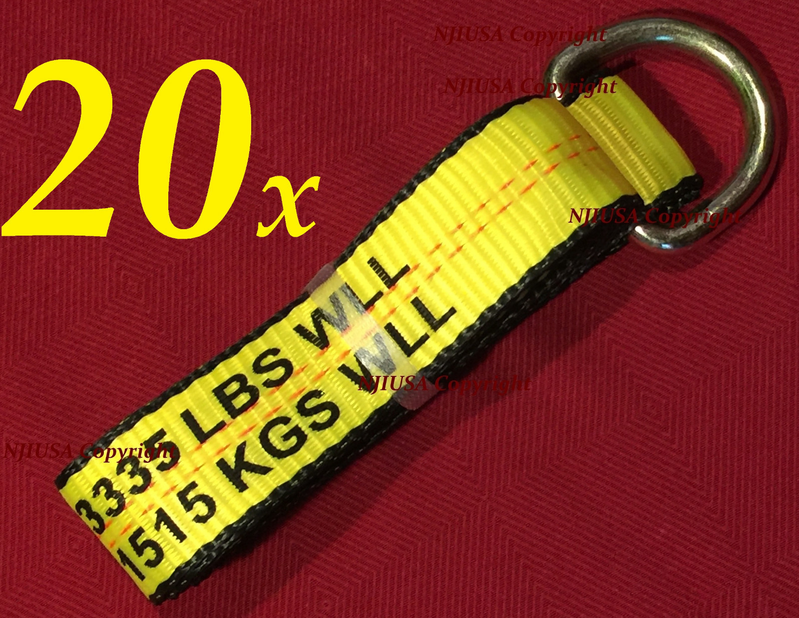 20X 8' Lasso Straps Wrecker Car Hauler Truck Tow Dolly Tire Wheel Tie Down Strap