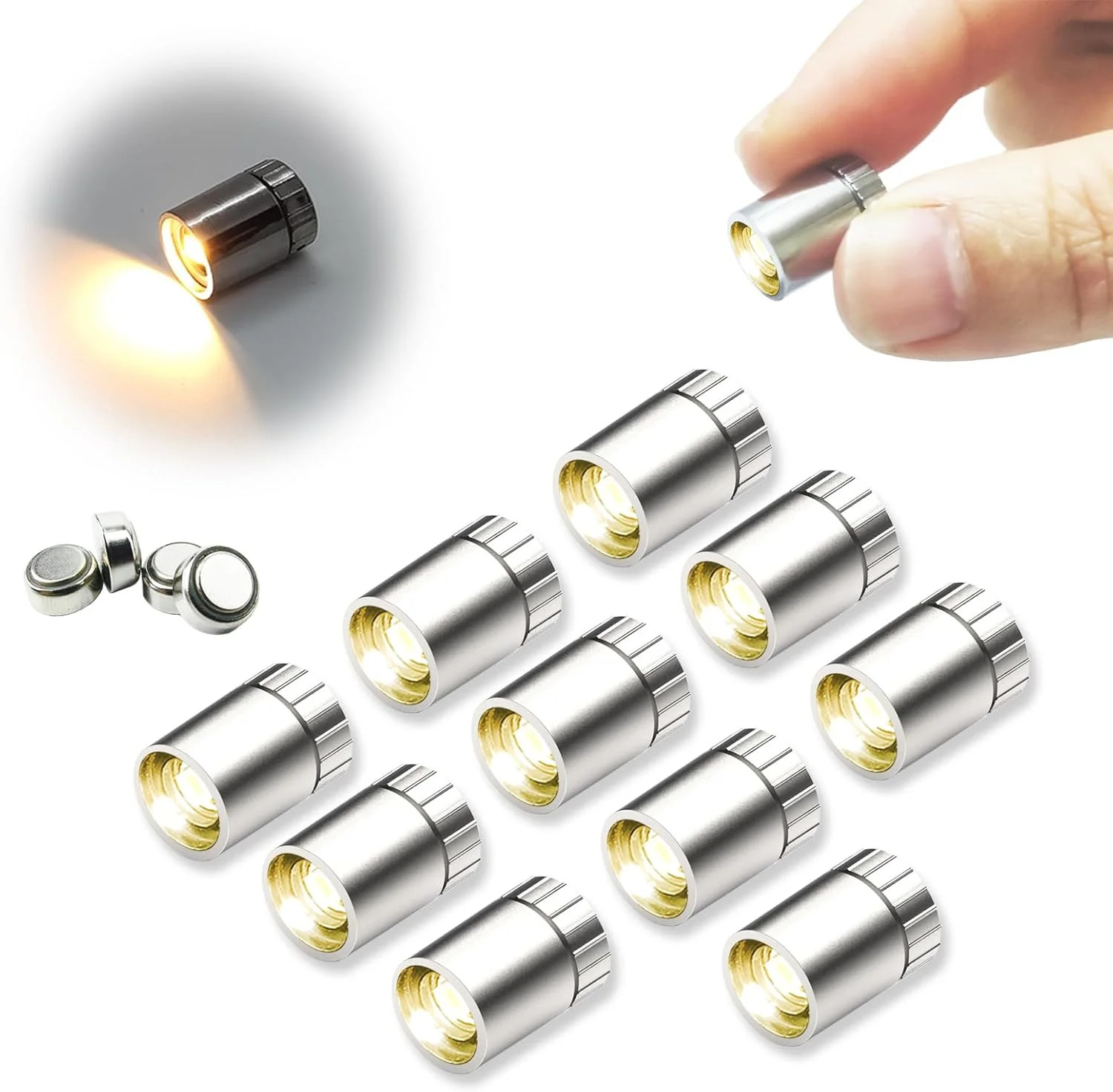 10 Pcs Miniature Led Lights Tiny Lights For Hand Craft/DIY Miniature Lights Batt
