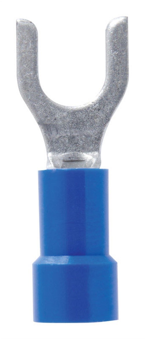 Jandorf 60922 Blue Copper Vinyl-Insulated #10 Stud Spade Terminal 16 to 14 AWG