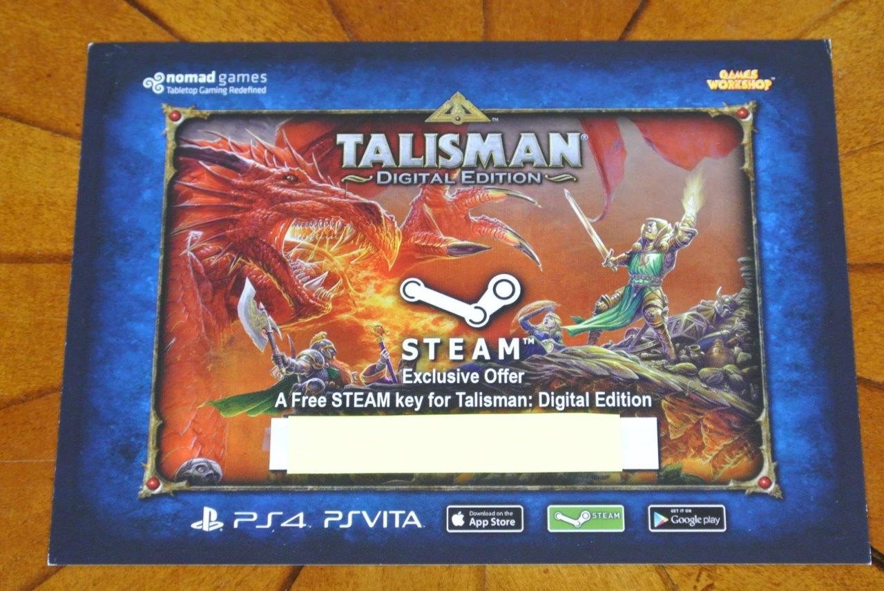 TALISMAN Digital Edition STEAM KEY Nomad Games GAMES WORKSHOP Fantasy Flight