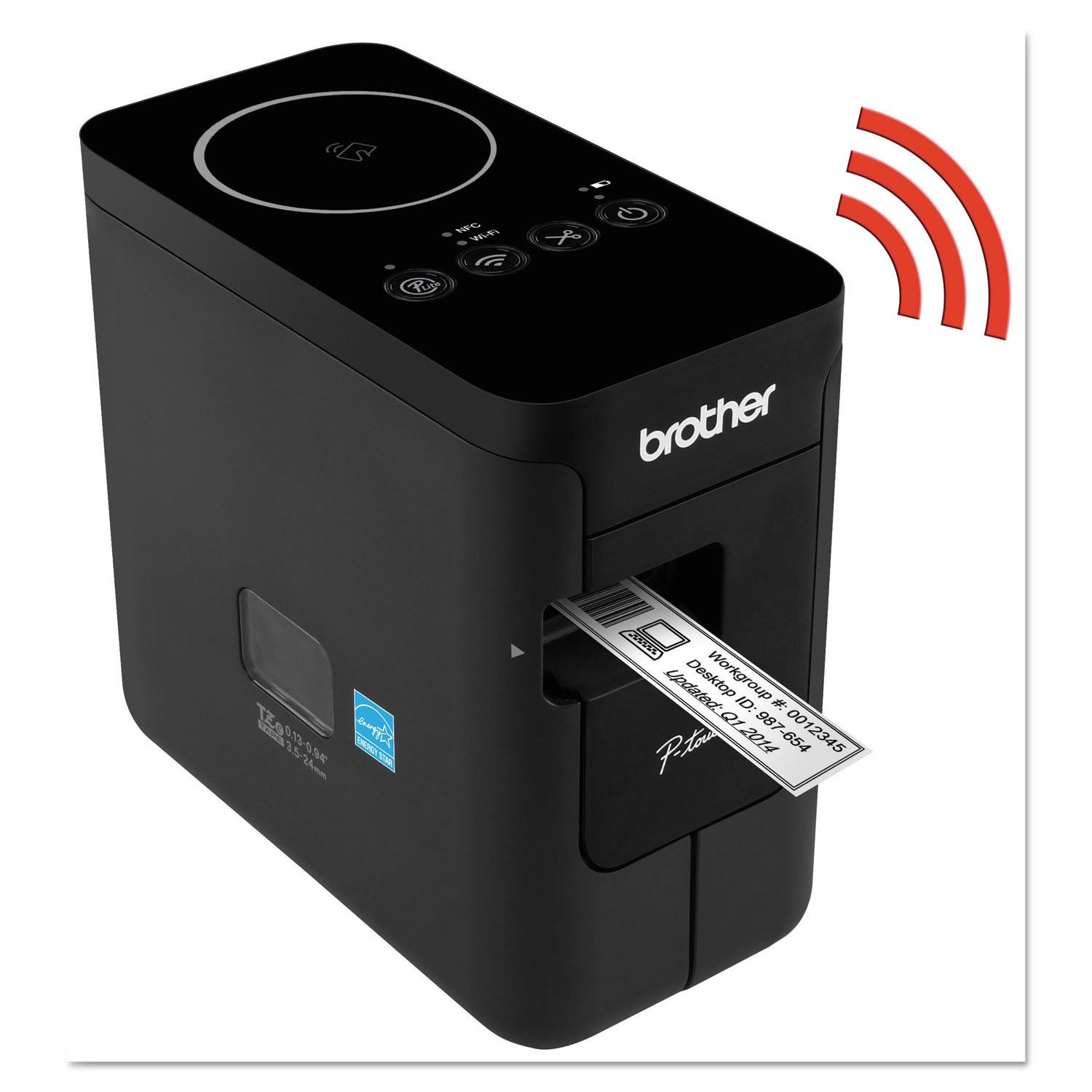 P-Touch, PTP750W, Wireless Label Maker, NFC Connectivity, USB Interface, Mobile