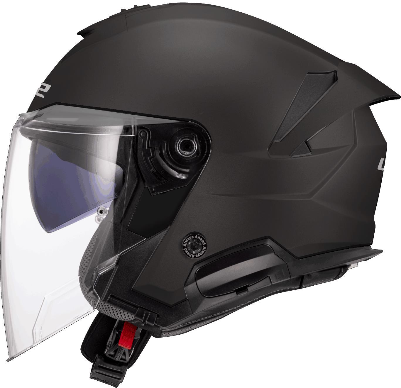 LS2 OF618 VERSO II DUAL VISOR ECE22.06 OPEN FACE MOTORCYCLE HELMET MATT BLACK