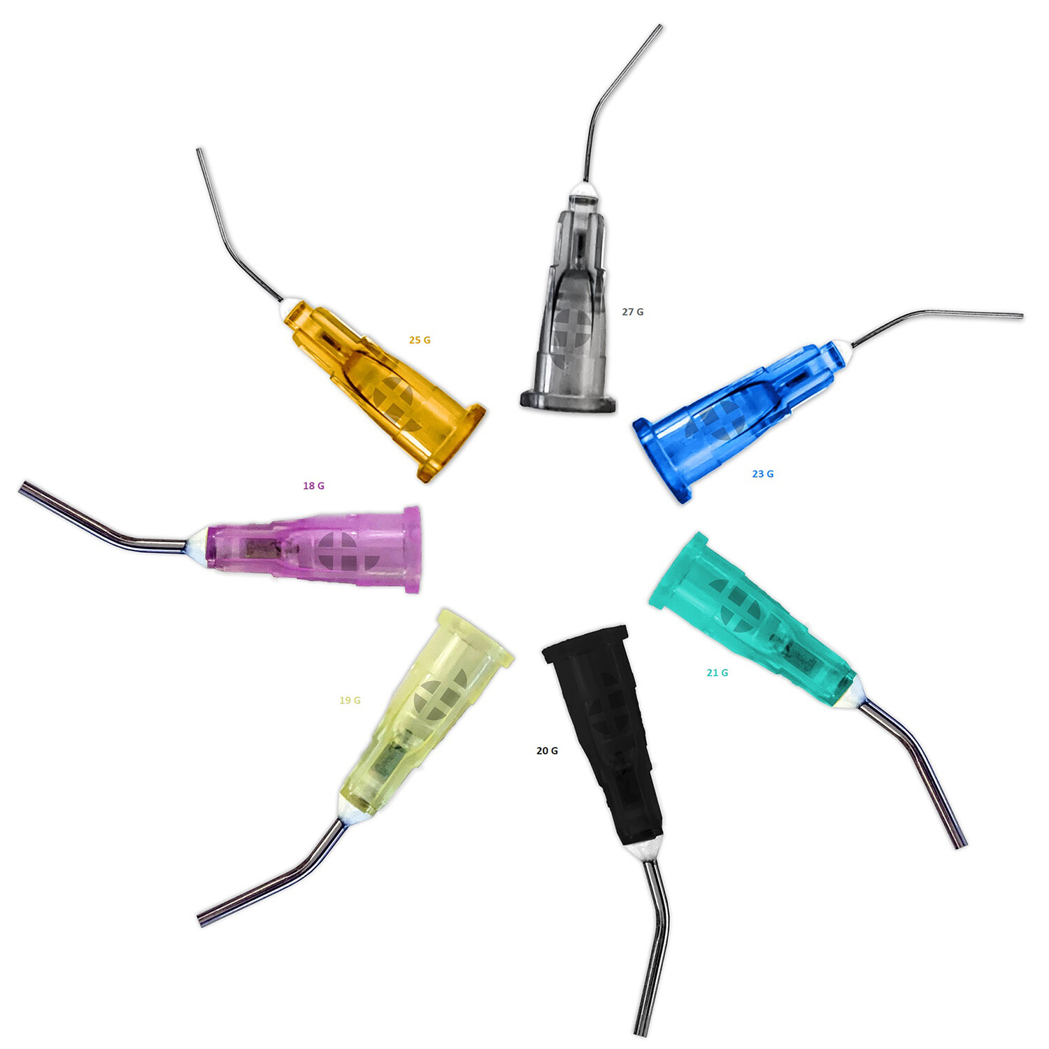Dental Disposable Pre Bent Tips Flow Black,Blue,Gray,Yellow,Pink,Orange