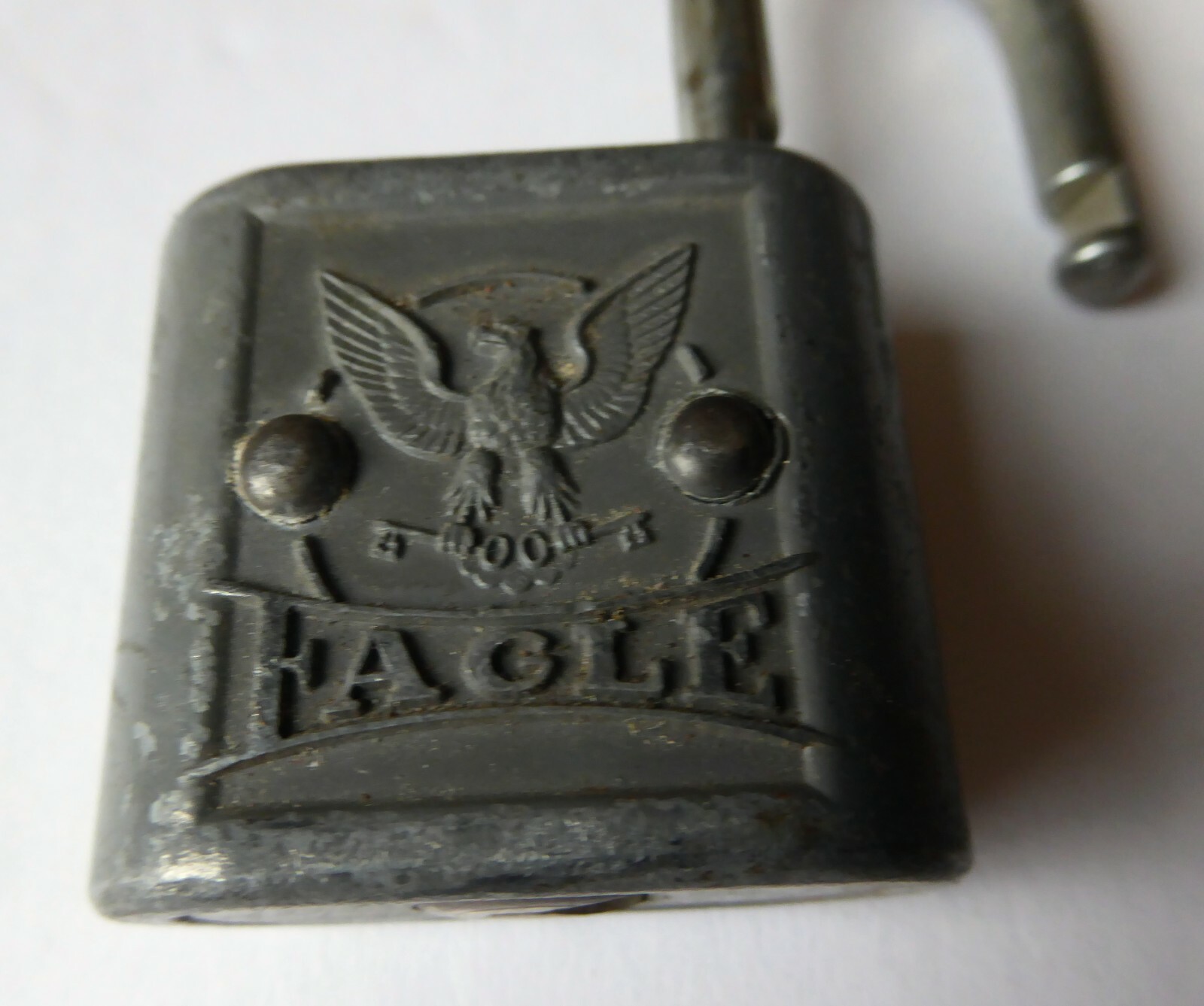 VINTAGE EMBOSSED EAGLE LOCK COMPANY Padlock NO KEY